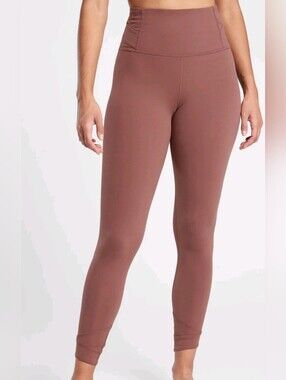Athleta Elation Pirouette  Brown High-Rise Leggings 7/8 Medium
